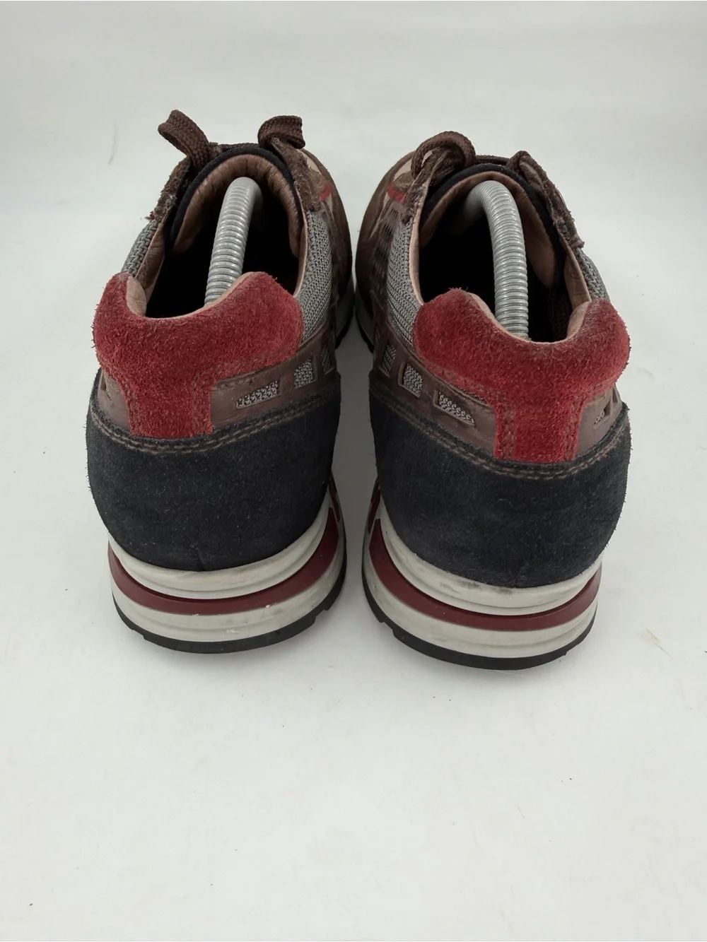 NeroGiardini Men’s Brown Suede -SZ 12.5- Red Detail Shoes Loafers Made in Italy